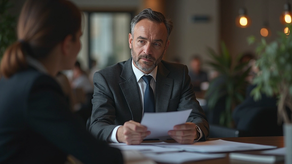 Investment advisor presenting financial strategy and growth plan to client